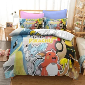 Housse De Couette Let's Go Pikachu - Double (200x200cm)