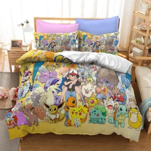 Housse De Couette Centre Pokémon - Double (200x200cm)