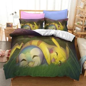 Housse De Couette Pikachu & Tiplouf - Double (200x200cm)
