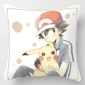Coussin Sacha Et Pikachu Kawaii