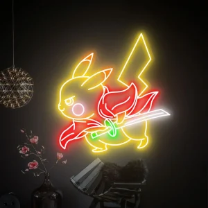 Néon Pikachu Samouraï - Rouge