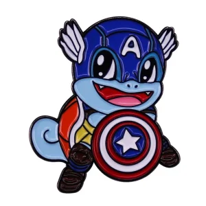 Pins Pokémon Carapuce x Captain America