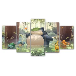 Tableau Pokemon Ronflex - 40X60 40X80 40X100cm, Sans Cadre