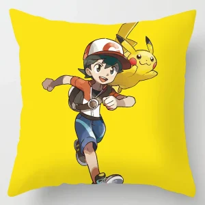 Coussin Sacha et Pikachu Cartoon