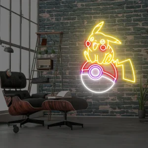 Néon Pikachu Pokéball