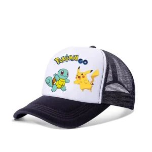 Casquette Pikachu et Carapuce - Noir