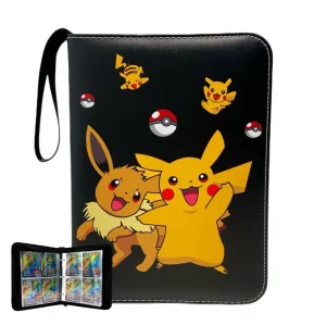 Classeur Pikachu et Évoli - Noir