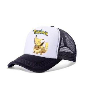 Casquette Evoli et Pikachu - Noir
