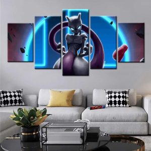 Tableau Pokemon Mewtwo - 40X60 40X80 40X100cm, Sans Cadre