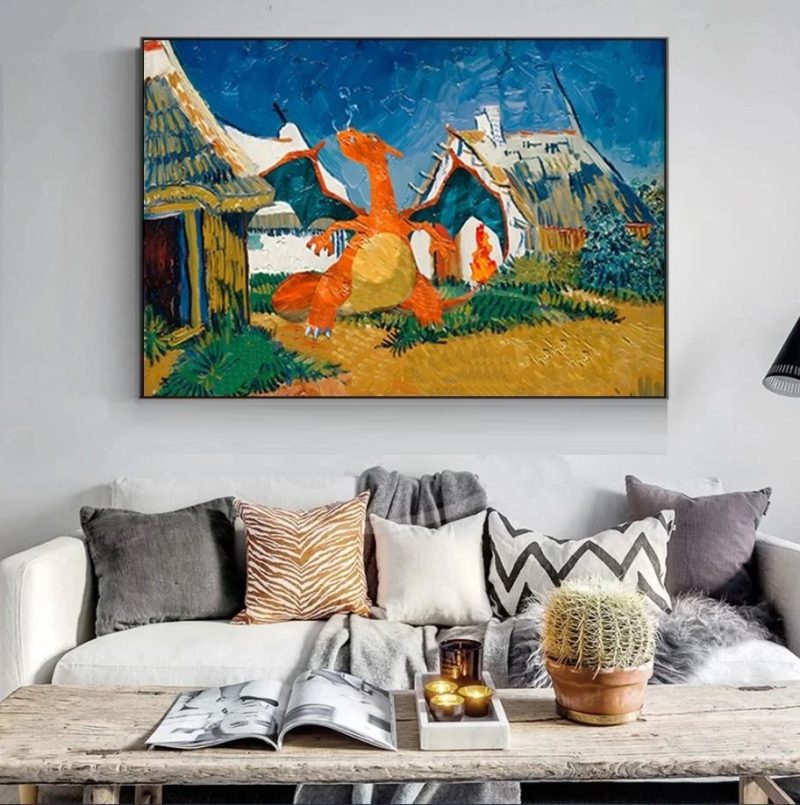 Tableau Dracaufeu - Trois Cottages Blancs