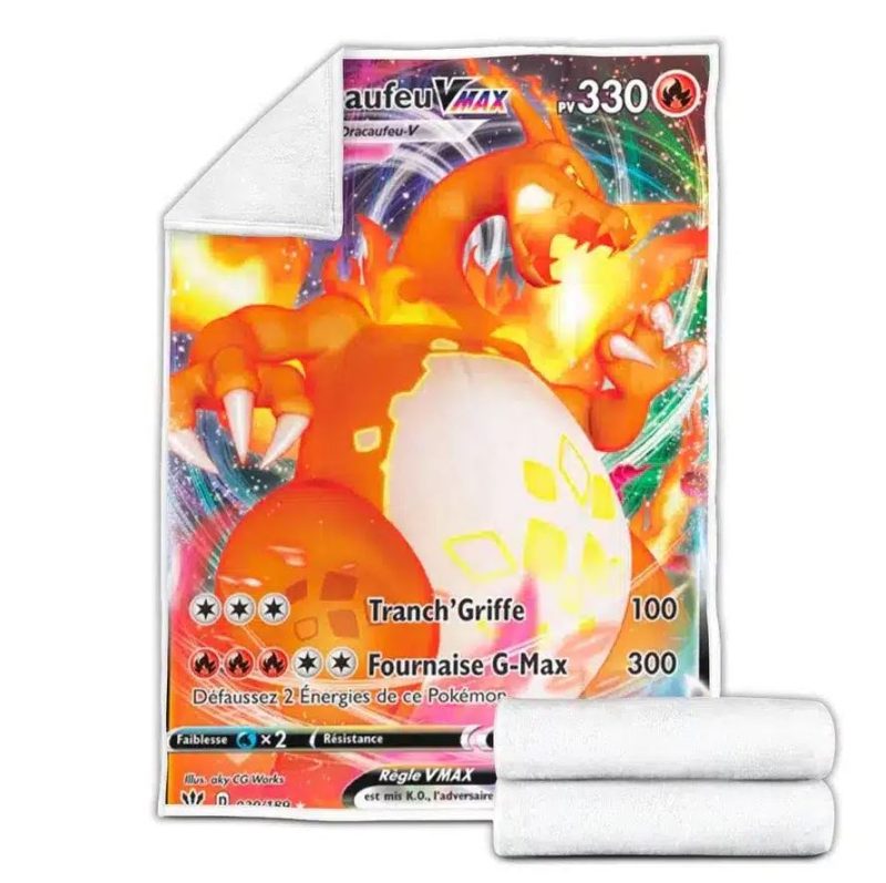 Plaid Pokémon Carte Dracaufeu – Image 2