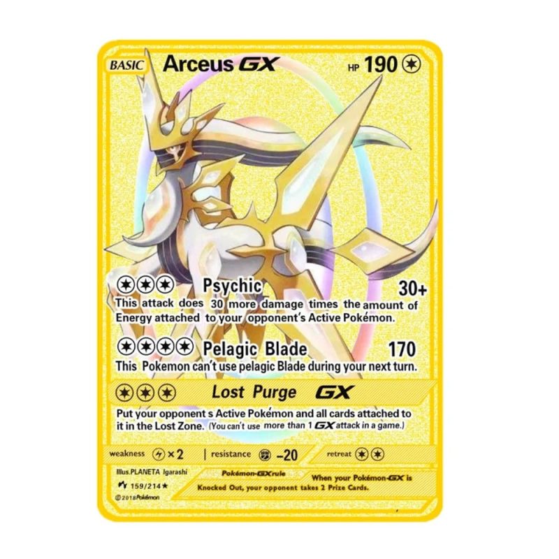 Carte Gold Pokémon Arceus Gx