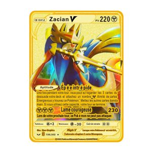 Carte Gold Pokémon Zacian