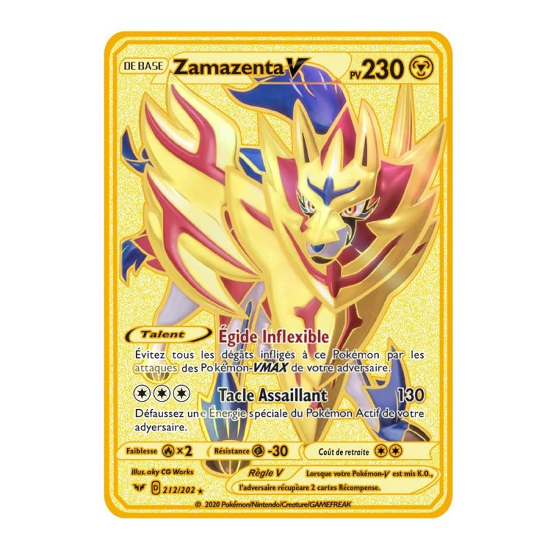 Carte Gold Pokémon Zamazenta