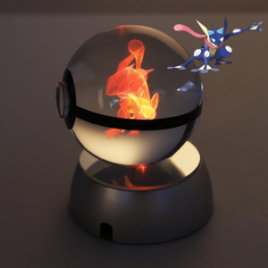 Pokéball Lumineuse en Cristal Pokémon Amphinobi