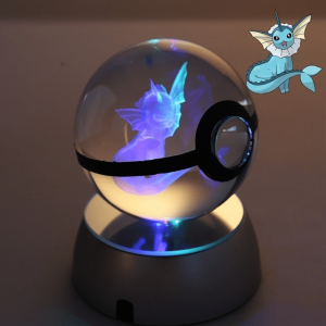 Pokéball Lumineuse en Cristal Pokémon Aquali