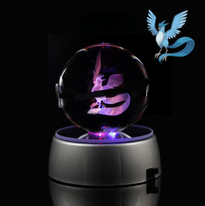 Pokéball Lumineuse en Cristal Pokémon Artikodin