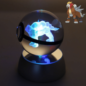 Pokéball Lumineuse en Cristal Pokémon Entei