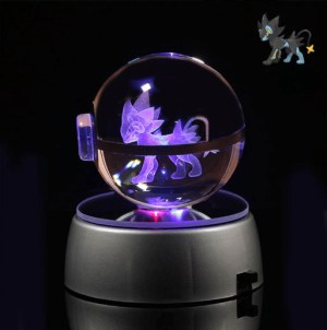 Pokéball Lumineuse en Cristal Pokémon Luxray