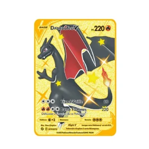 Carte Gold Pokémon Dracaufeu Noir