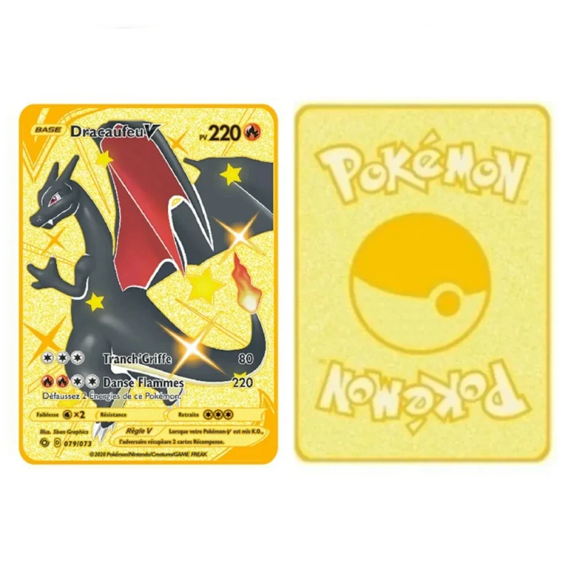 Carte Gold Pokémon Dracaufeu Noir – Image 2