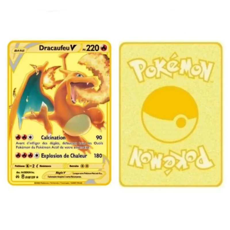 Carte Gold Pokémon Dracaufeu – Image 3