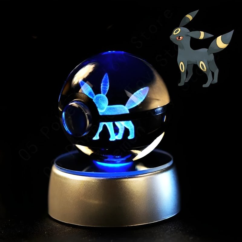 Pokéball Lumineuse en Cristal Pokémon Noctali