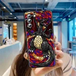 Coque Samsung Dracaufeu Noir Mosaïque
