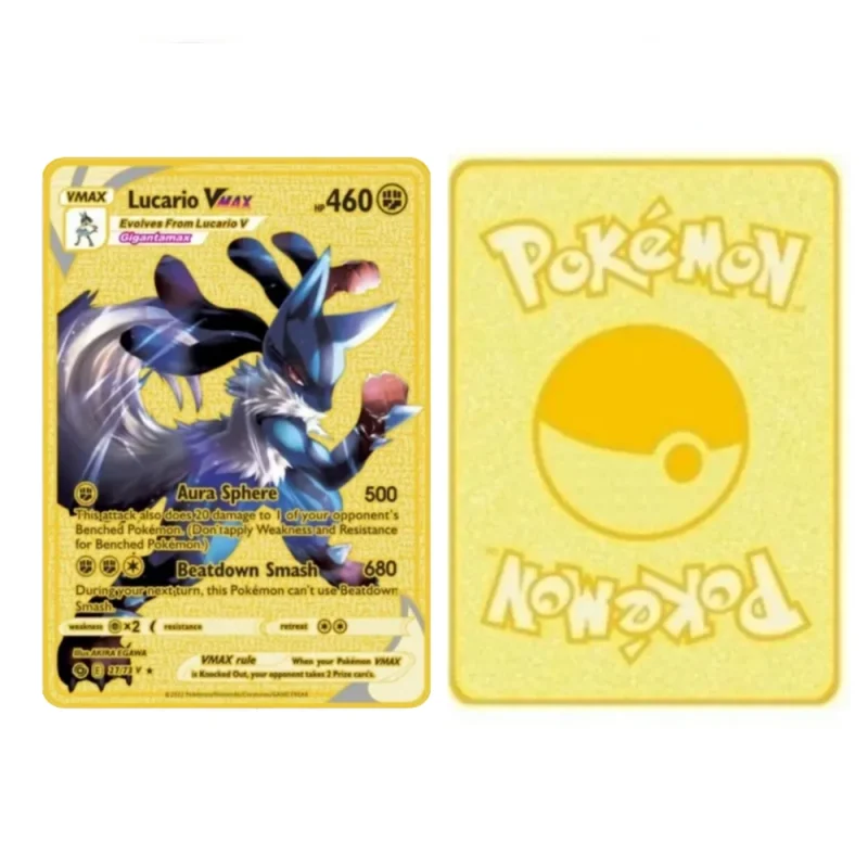Carte Gold Pokémon Lucario VMAX – Image 2