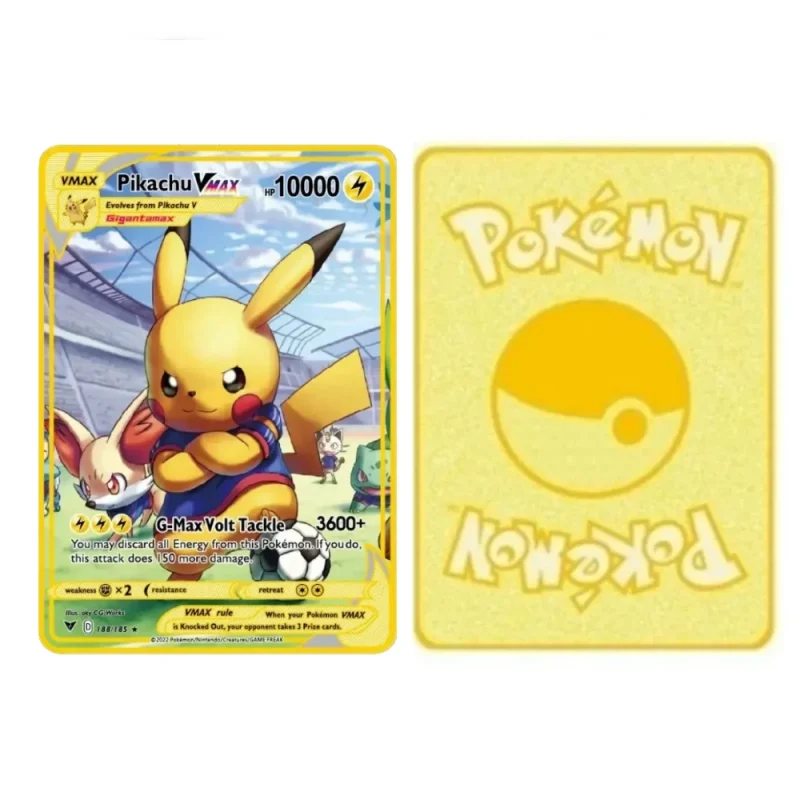 Carte Gold Pokémon Pikachu Footballeur – Image 2