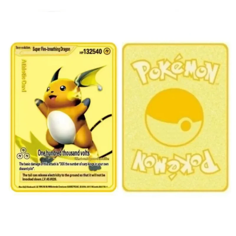 Carte Gold Pokémon Raichu – Image 2