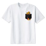 T-Shirt Salamèche Poche Noire