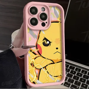 Coque iPhone Pikachu Energie - Rose Clair