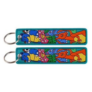 Porte-Clé Tissu Dracaufeu Tortank & Florizarre